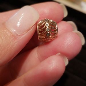 Pandora Retired Rose Gold Art Deco Charm